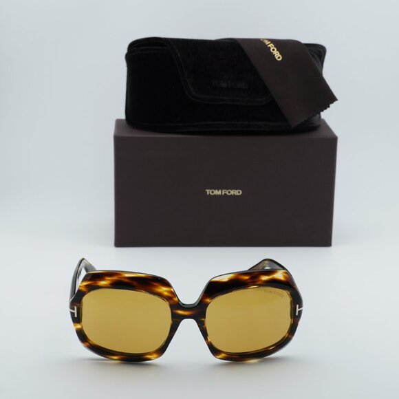 Tom Ford Ren FT1155 52E Square Sunglasses - Havana/Brown main image 5
